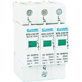 ELMARK КАТОДЕН ОТВОДИТЕЛ spd-c20/3p in 20ka (64303)