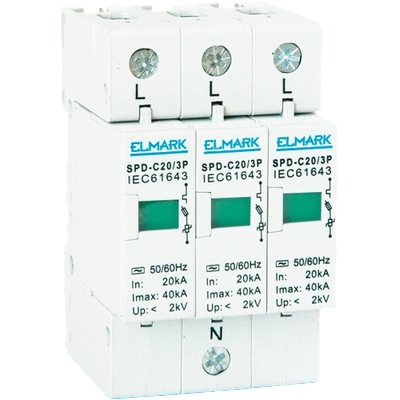 ELMARK КАТОДЕН ОТВОДИТЕЛ spd-c20/3p in 20ka (64303)
