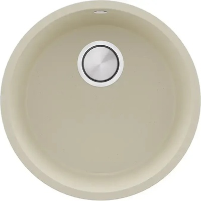 Твоят Стил Бежова кръгла кухненска мивка за вграждане под плот Валета 50 460x460 мм