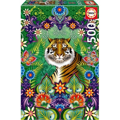 Educa Пъзел Educa от 500 части - Бенгалски бял тигър (EDU19912)