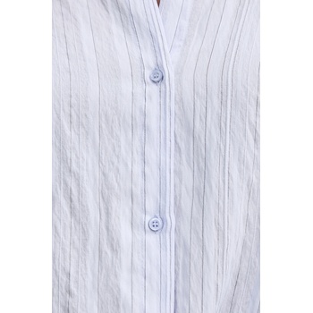 Sessùn Риза Sessun дамска в синьо със свободна кройка с класическа яка 25110001 (25110001)