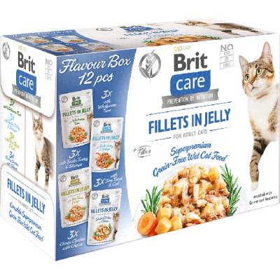 Brit CARE Филе от котка в желе, микс 12x85g