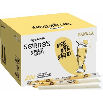 Sorbos Jedlé ovocné slamky vanilka 200 ks