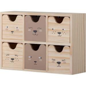 Bloomingville Дървен органайзер за детски играчки в естествен цвят 27x8x18 cm Calle - Bloomingville Mini (82062613)