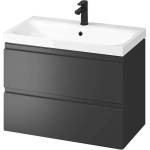Cersanit Moduo - Шкаф с мивка, 57x80x45 см, 2 чекмеджета, антрацит S801-487-DSM (S801-487-DSM)