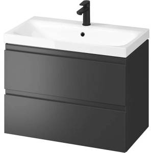 Cersanit Moduo - Шкаф с мивка, 57x80x45 см, 2 чекмеджета, антрацит S801-487-DSM (S801-487-DSM)