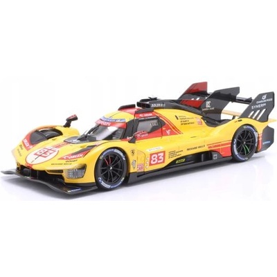 Bburago Bburago 1: 24 Ferrari Racing - 499P LMH жълт nr. 83 - 24h Le Mans Livery 2024