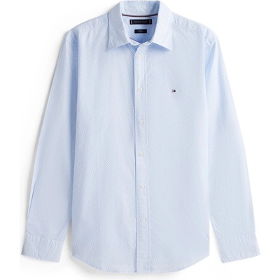 Tommy Hilfiger Men's Long-Sleeve Poplin Print Patterned Shirt - Sweet Blue 0GY