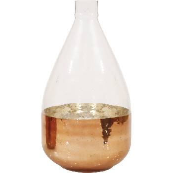 Bloomingville Ваза бутилка Bloomingville стъклена 36 см металомедена (82041264)