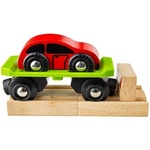Bigjigs Rail Вагон с кола + 2 релси (BJT442)
