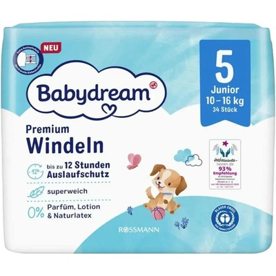 BABYDREAM Junior 5 10-16 kg 34 ks