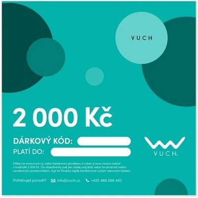 VUCH Elektronický dárkový poukaz v hodnotě 2 000 Kč