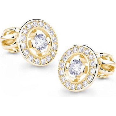 Cutie Diamonds Pôsobivé kôstkové náušnice zo žltého zlata s briliantmi DZ6413-1988-30-00-X-1