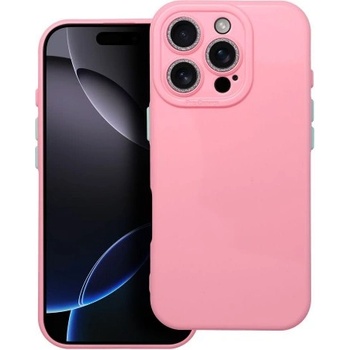 Apple Силиконов калъф кейс Pasel Shine за iPhone 16, Розов