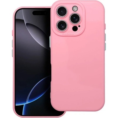 Apple Силиконов калъф кейс Pasel Shine за iPhone 16, Розов