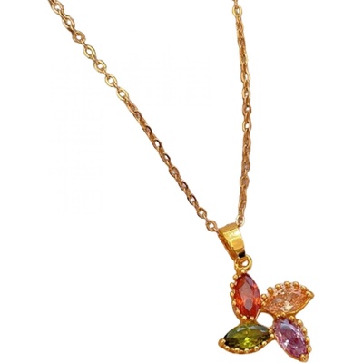 HARAHU Колие ma-21691 - Златен / Многоцветен kp21691 (ma-21691)