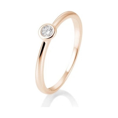 Sofia Diamonds prsteň z ružového zlata s diamantom BE41 85127-9 R