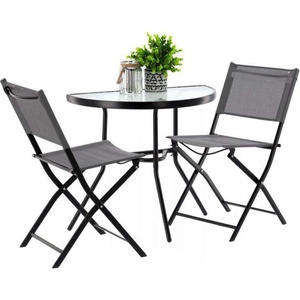Garden Line Комплект градински мебели от 3 части - сив (SAD7149)