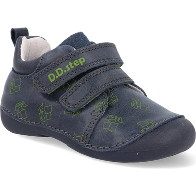 D.D.step dětské kotníkové boty S015-61100B plachetnice modré