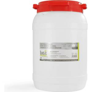BasicNature Барел с широко гърло, бял 20 л (077020)