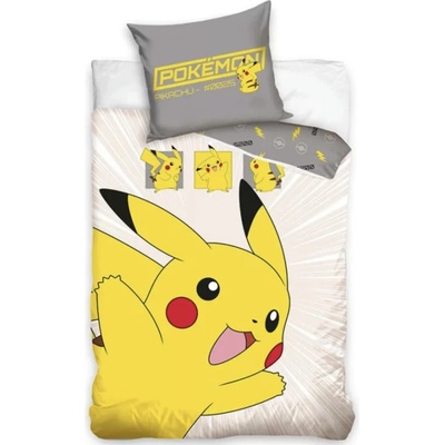 Carbotex bavlna obliečky Pokémon Pikachu v Akcii 140x200 70x90
