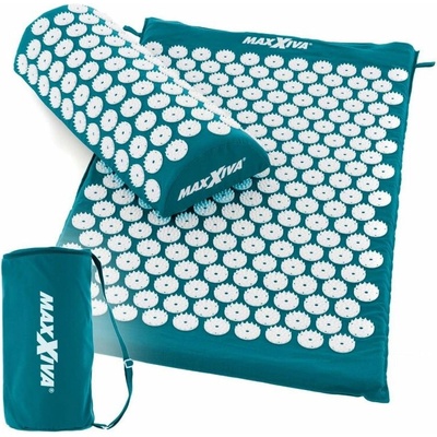 MAXXIVA 81549 Akupresúrna podložka s vankúšom, 75 x 42 cm petrolej