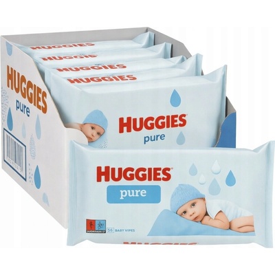 Huggies Pure vlhčené obrúsky 10 x 56 ks