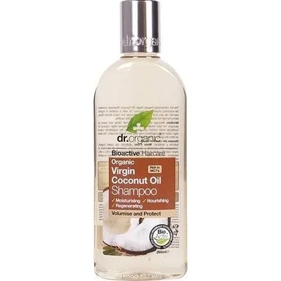 Dr. Organic Овлажняващ шампоан с органично масло от кокосов орех , Dr. Organic Organic Virgin Coconut Oil Shampoo 265ml