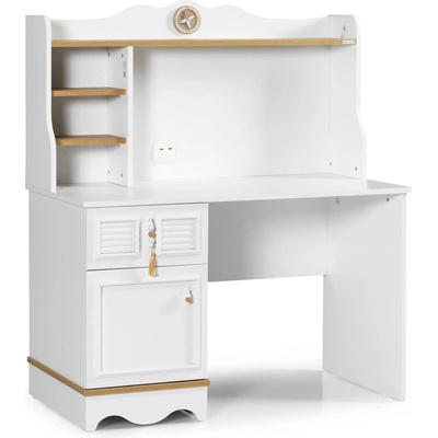 Бюро Luna бяло и капучино