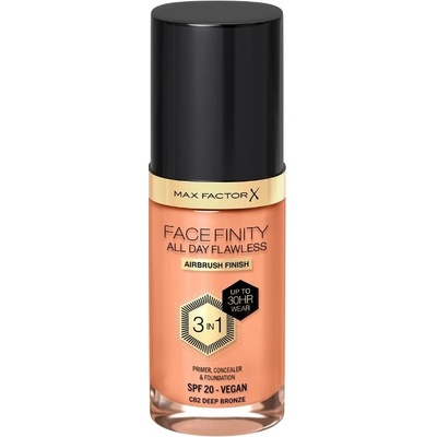 MAX Factor FaceFinity Фон дьо тен 3 в 1 All Day Flawless, SPF20, C82 Deep Bronze, 30 ml