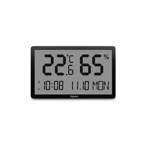 Hama 00222232 LOMBOK черен манометър за температура и влажност (00222232)