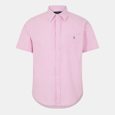 Ralph Lauren Риза с къс ръкав Polo Ralph Lauren Men's Striped Seersucker Short Sleeve Shirt - Rose/White