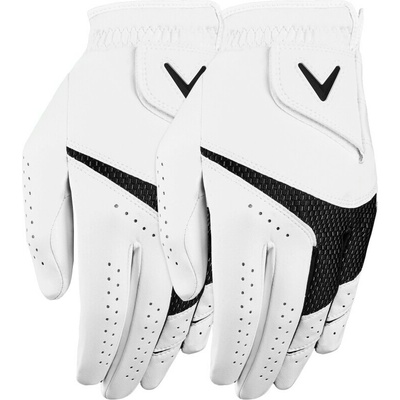 Callaway Wheather Spann 2-Pack Mens Golf Glove 24 XL Ľavá biela