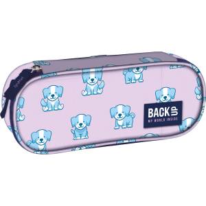 BackUP Овален ученически несесер BackUp A - Puppy, 1 цип (88423)