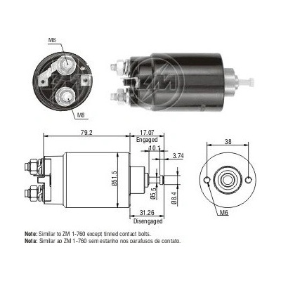 Spínač startéru ZM - Ford F3VY11390B