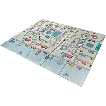 Image 1 of Babify детска подложка за игра, 1 см дебела, сгъваема, нехлъзгаща се, eкстра голяма, двустранна, водоустойчива, преносима, двустранна, за малки деца и бебета (180 x 200 x 1, 0 см), многоцветна (R7-UVZ3-P1UX) (R7-UVZ3-P1UX)