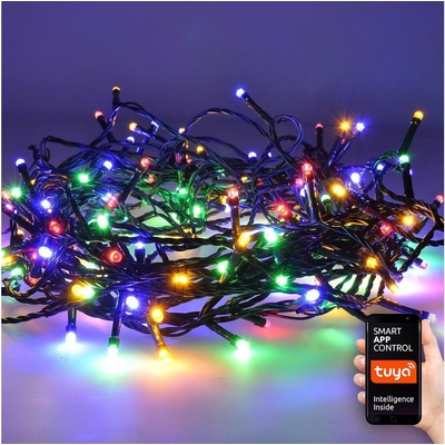 Solight Solight LED WIFI smart venkovní vánoční řetěz 240 LED 12m přívod 5m teplá bílá + vícebarevný 1v12-WIFI