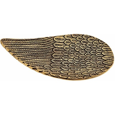 Nefertitis Stojánek kovový na vonné tyčinky Golden angel wing cca 12 x 20 cm