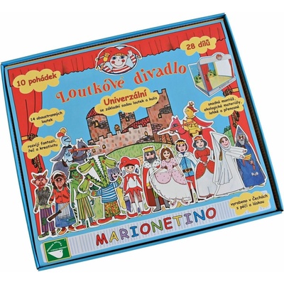 Marionetino Univerzálne bábkové divadlo kompletný set 14 bábok