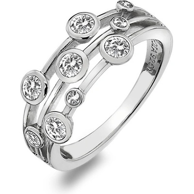 Hot Diamonds Luxusní stříbrný prsten s topazy a diamantem Willow DR207 – Zboží Dáma