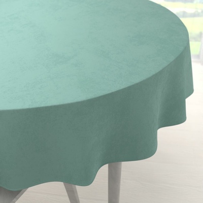 Biante Veľký zamatový okrúhly obrus Velvet Premium SVP-048 Pastelová ľadovo zelená Ø 240 cm