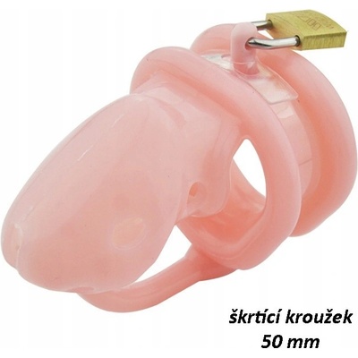 bdsm bondage shop Silikonový pás cudnosti pro muže s výstupky Barva Růžová Škrtící kroužek 40 mm