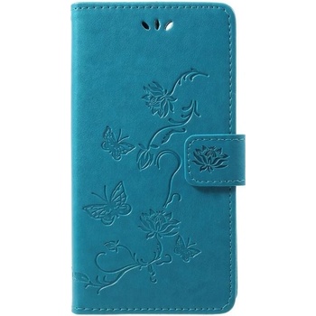 Pouzdro Flower PU kožené peněženkové Honor 9X Lite - modré