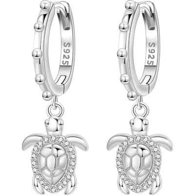 GRACE Silver Jewellery Stříbrné náušnice s motivem želvy stříbro 925/1000 E-OTE4329/401 Stříbrná