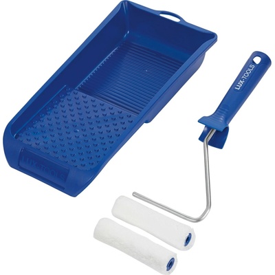 LUX-TOOLS Lazúrovacia súprava na rôzne povrchy - 2 x valček 10 cm, vanička 15 x