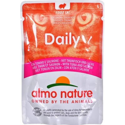 Almo Nature Cat Daily Menu Mix kuře & losos kuře & hovězí tuňák & losos 6 x 70 g