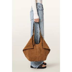 AllSaints шопинг чанта дамска от велур ARA (W338XC)