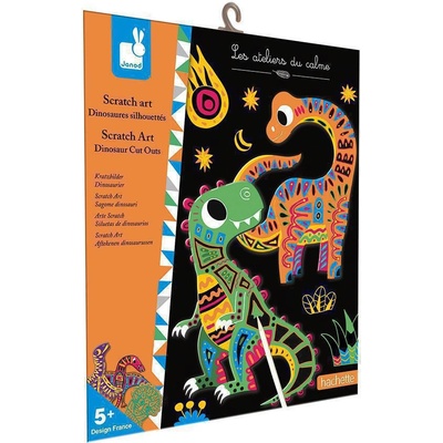 Janod vyškrabovací obrázky Dinosauři Atelier Sada Mini