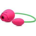 Bloomgasm 15X Rose Duet Pink Silicone Sucking Rose & Vibrating Pink