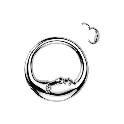 Šperky4U Segment kruh měsíc helix cartilage tragus piercing NS0065ST-1210
